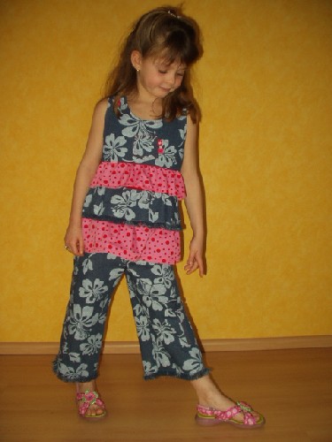 Jeanscombi fransig