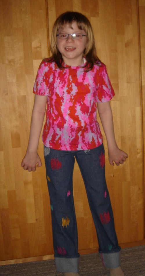 Stretchjeans + Shirt