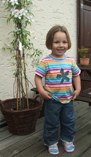 Jeans und Streifenshirt