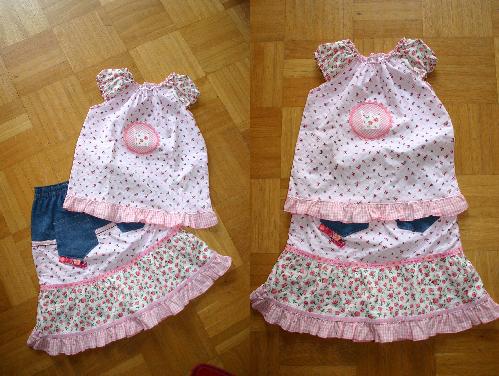 Ottobrebluse und Stufenrock nach Insa