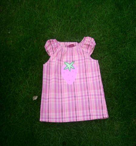 Karo-Erdbeer-Bluse