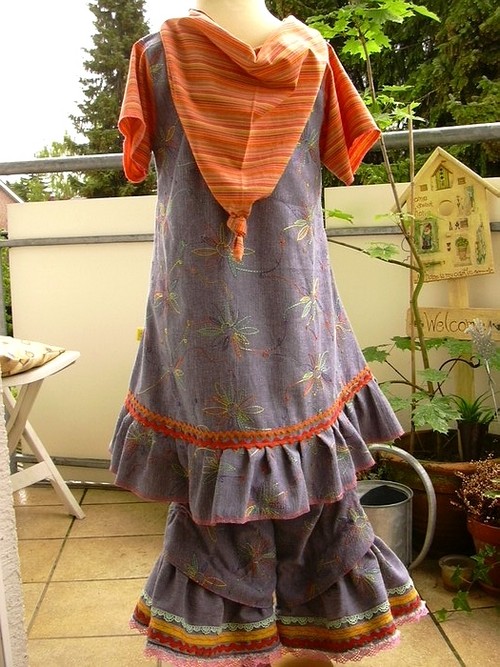 Jeanskombi, hinten