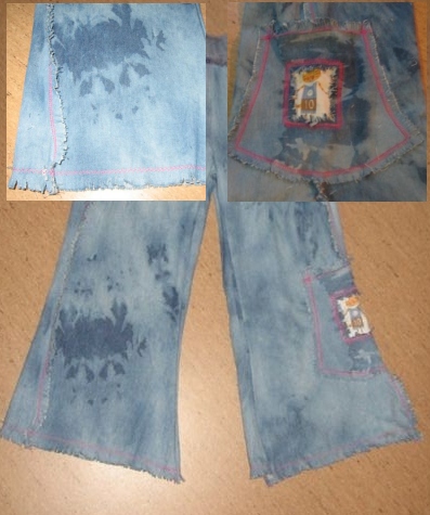 gebleichte Jeans - vor der Wsche