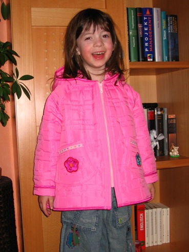 bergangsjacke in rosa