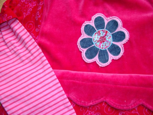 Kleid nach Roos - Detail Applikation