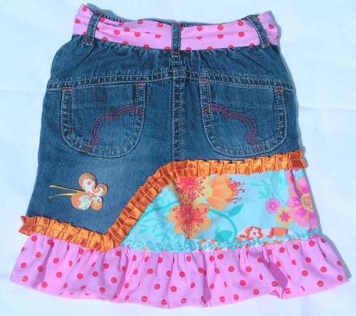 Jeans Rock von hinten