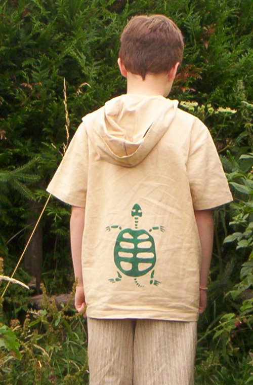 Eidechsen-Schildkrtenhemd von hinten