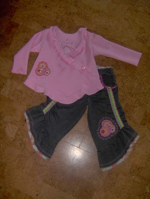 Kombi aus Jeans und Wickeljacke