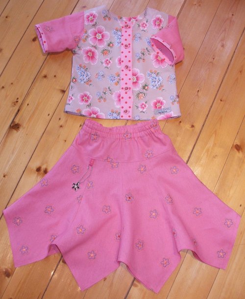 Zipfelrock mit Bluse