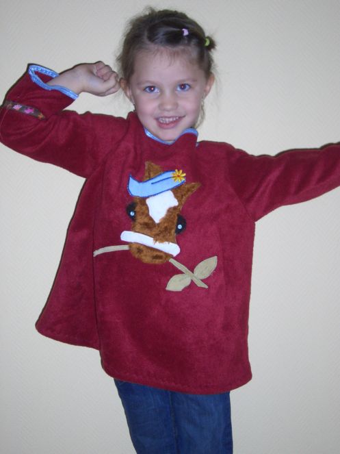 Kuschel-Fleece mit Kuschel-Pferd