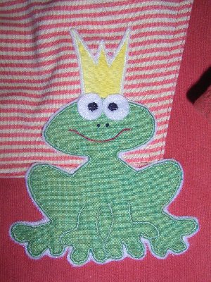 Applizierter Frosch