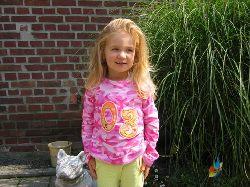 Zoe Camouflage mit Buttons und Raffung