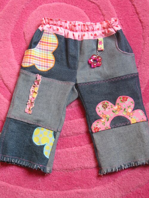 Blumen Jeans von vorne