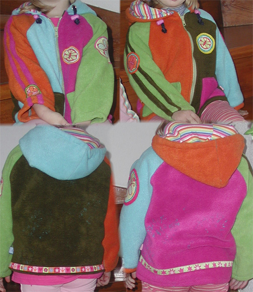 Bunte Fleecejacke