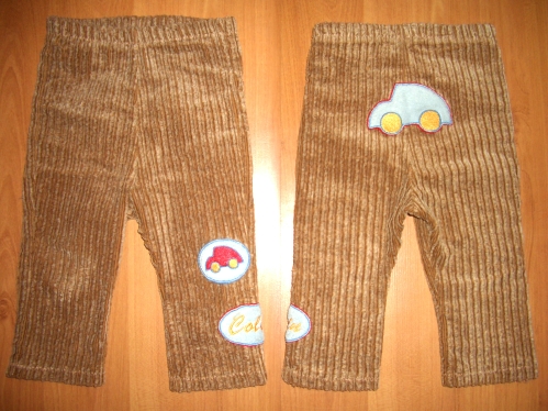 Cordhose mit Applikationen