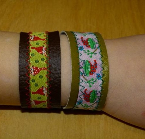 Lederarmbnder von Kids selbstgemacht