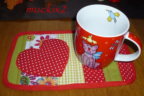 ♥ Mug Rug ~ genht von meiner Groen ♥