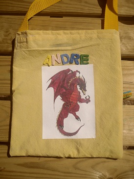 Im Kindergarten genhte Tasche