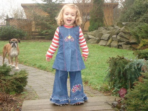 Muriel Tunika & BK Hose aus Jeans + Zoe
