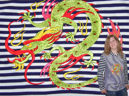 Drachenkapuzenshirt f�r gro�e M�dchen