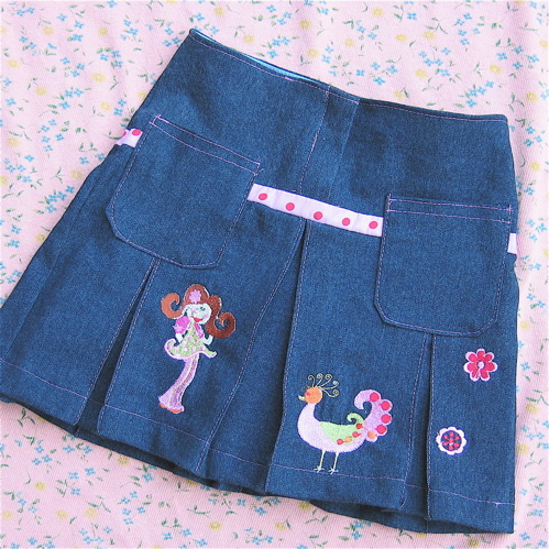 Jeans-Faltenrock