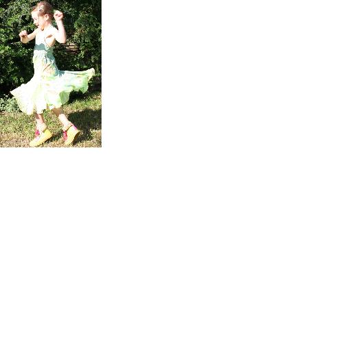 Ein grnes Twirlykleid