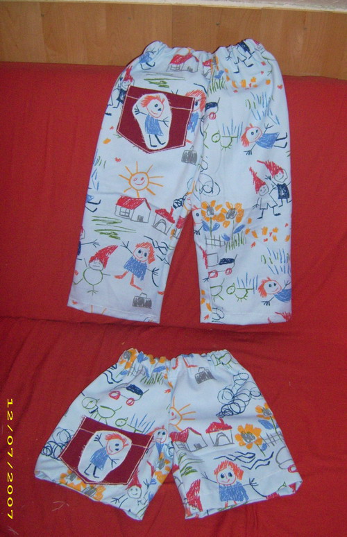 Eine lange und eine kurze Hose