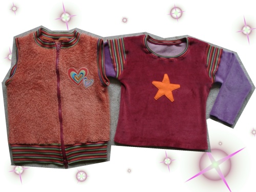 Zottelchenweste mit  QUIARA Shirt,
