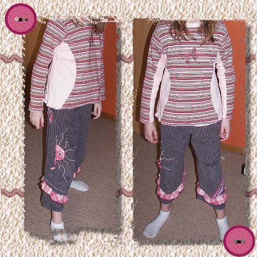 Stiefelcordhose mit Ringelshirt