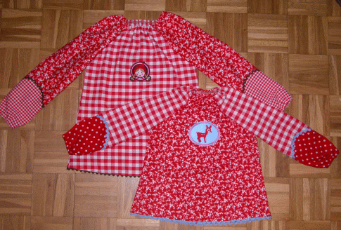 Zwei Hannahs in rot/weiss...