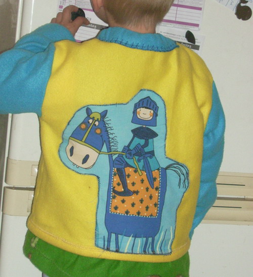 Fleecejacke von hinten