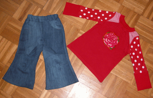 Schlichte Jeans und noch ein Kombi-Teil.... :-)