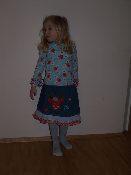 Jeansrock ULI mit Rschenshirt