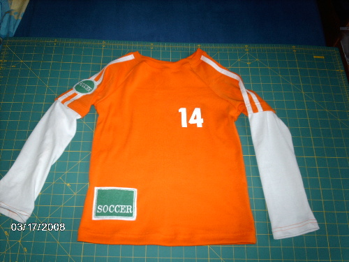 Fuballshirt Langarm orange