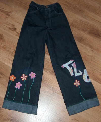 "Flower"jeans (Vorne)