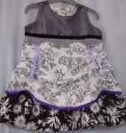 Black, grey, white & PURPLE dress