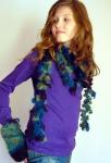 Scarf and glovees  Green Wood