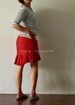 red skirt.