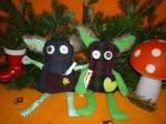 Zwei Monsterchen  fanden sich so fein, wollten unbedingt in den Nikolausstiefel rein!
