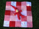 Patchwork Puppendecke rot rosa